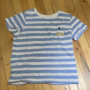 Polo by Ralph Lauren Blue and White Striped T shirt